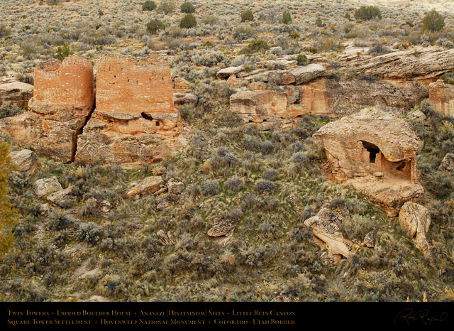 Hovenweep_Twin_Towers_Eroded_Boulder_X9831