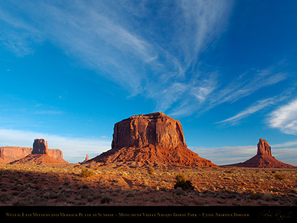 Monument_Valley_Sunrise_Merrick_Butte_and_Mittens_X9930