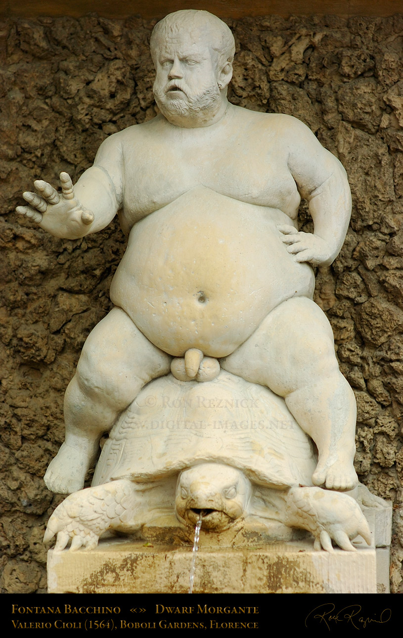 Карлик на черепахе в саду Боболи во Флоренции
